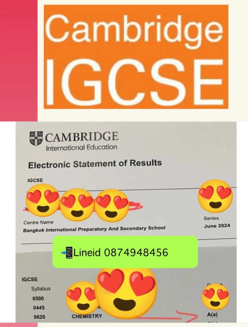 IGCSE Chemistry Result